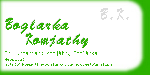 boglarka komjathy business card